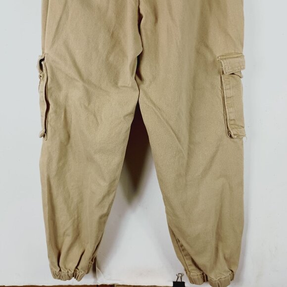 Forever 21 Cargo Pants Womens L Khaki High Rise Y2K Parachute Streetwear - Picture 8 of 11